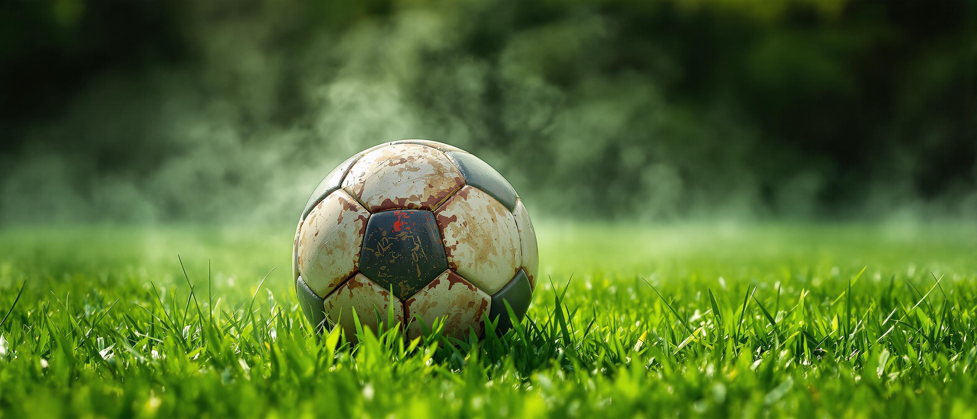 A custom soccer team logo featuring a stylized soccer ball and team name.